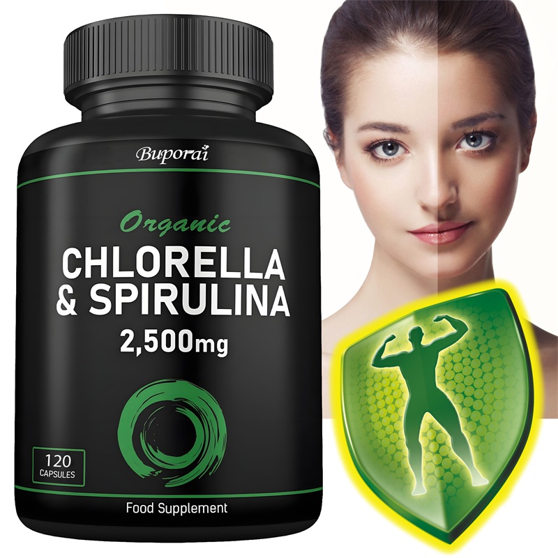 Tulsi Holy Basil - Biologische Chlorella & Spirulina 2500mg -