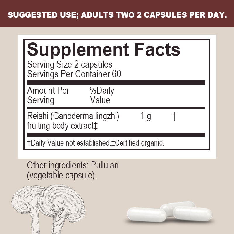 Reishi-capsules - verlicht str - Tulsi Holy Basil recensie en prijs